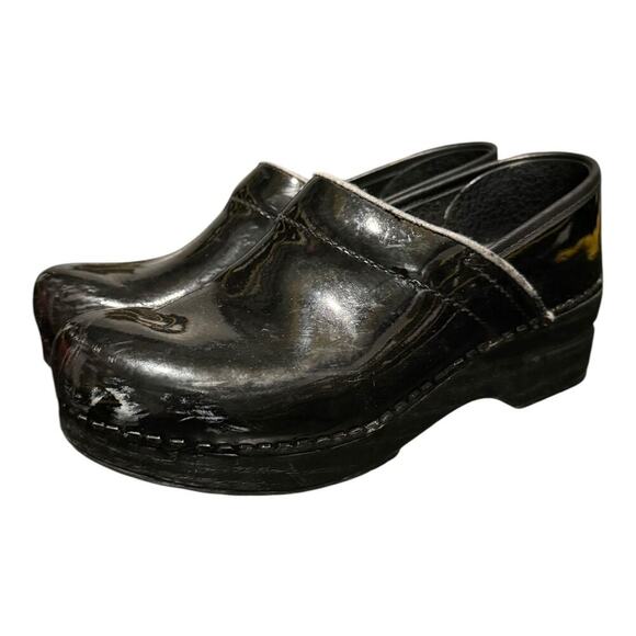 Dansko Shoes - Dansko Professional Black Patent Leather Clogs Womens EU 37 Nursing Shoes 6.5-7